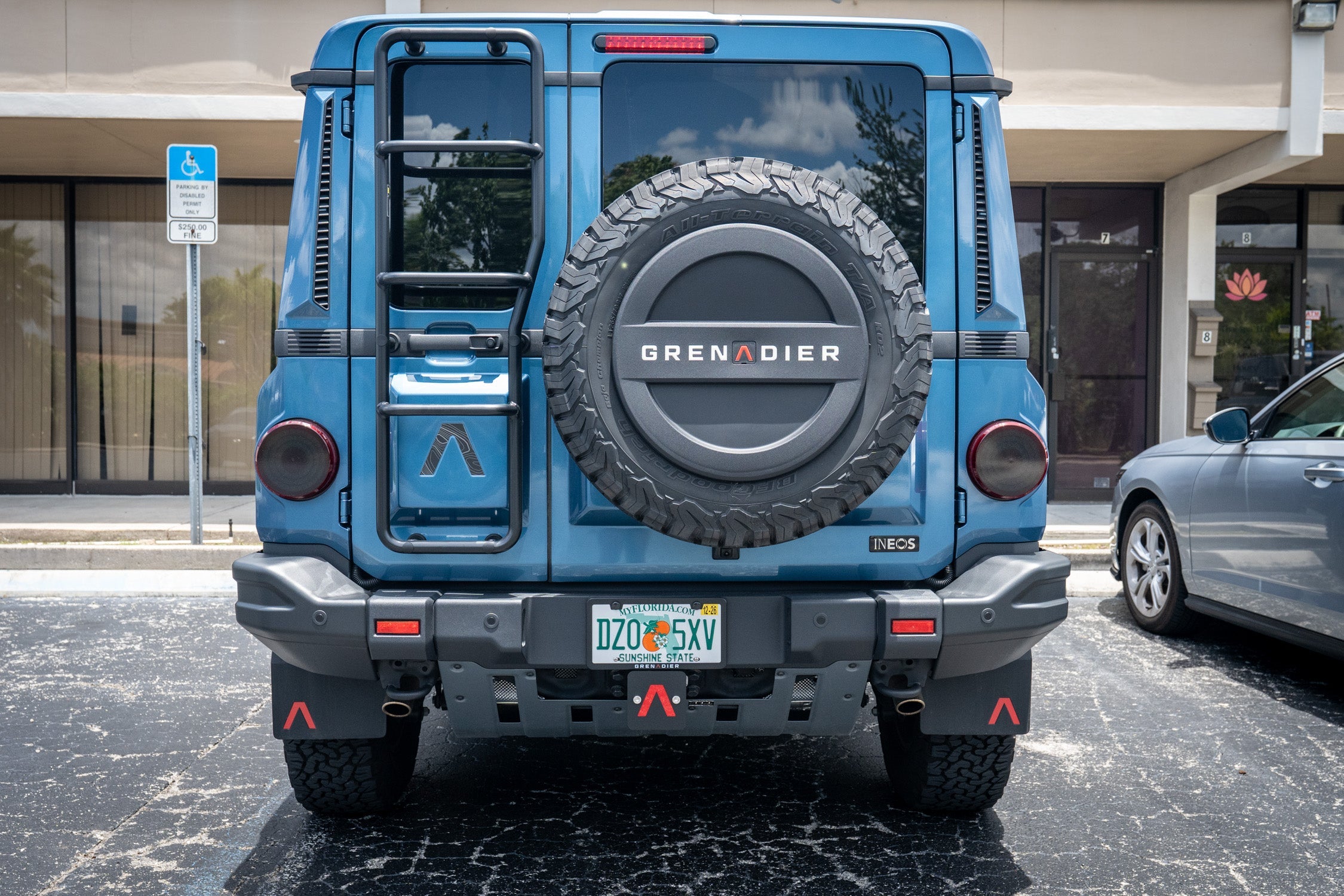 Rear Hitch Cover with Red Lambda - 2024+ Grenadier / Quartermaster