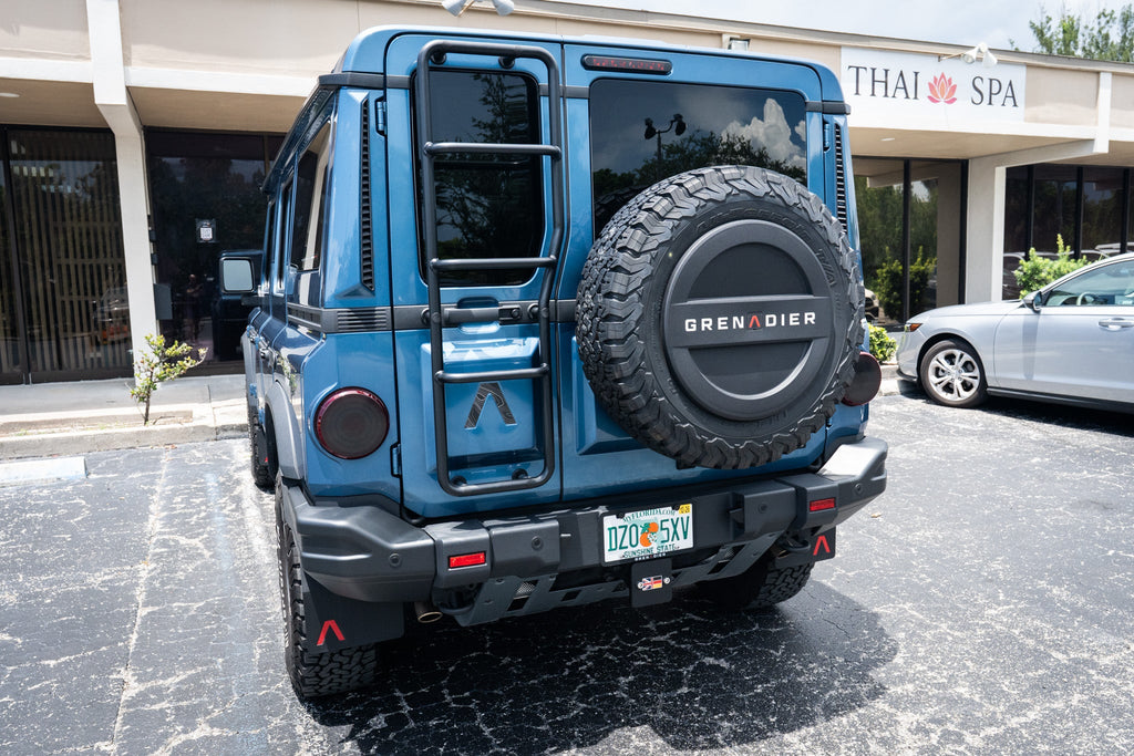 Rear Hitch Cover with Red Lambda - 2024+ Grenadier / Quartermaster