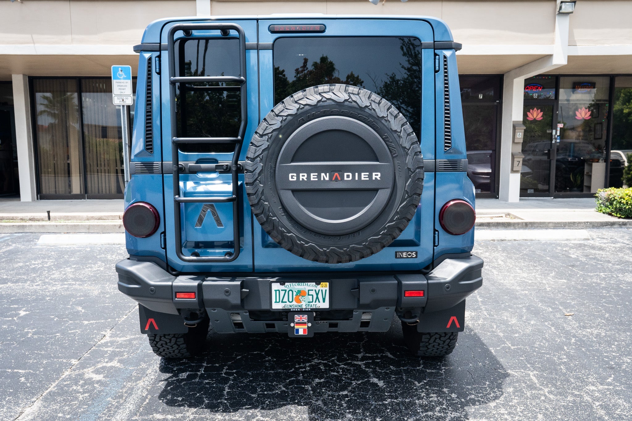 Rear Hitch Cover with Red Lambda - 2024+ Grenadier / Quartermaster