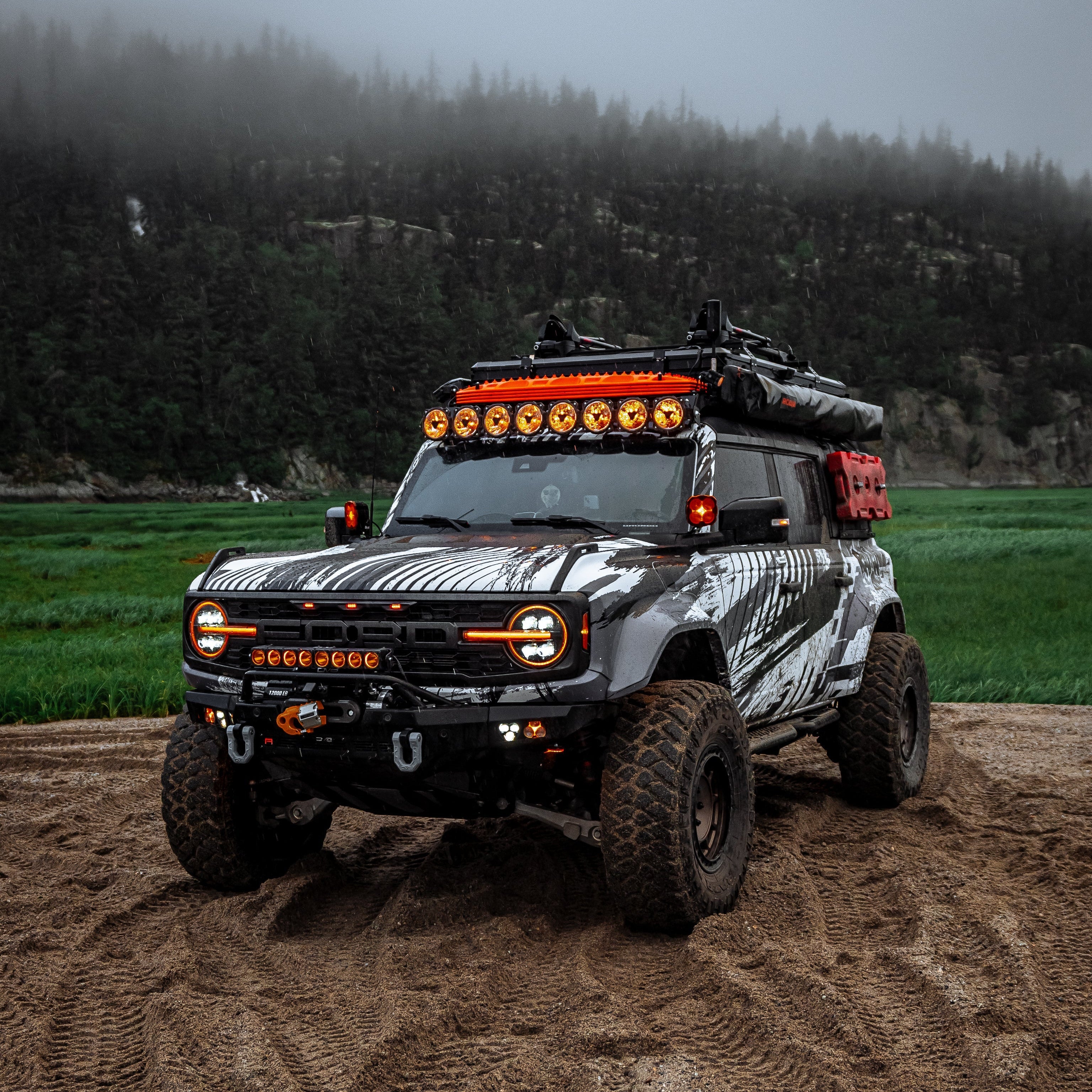 KC light bar mount