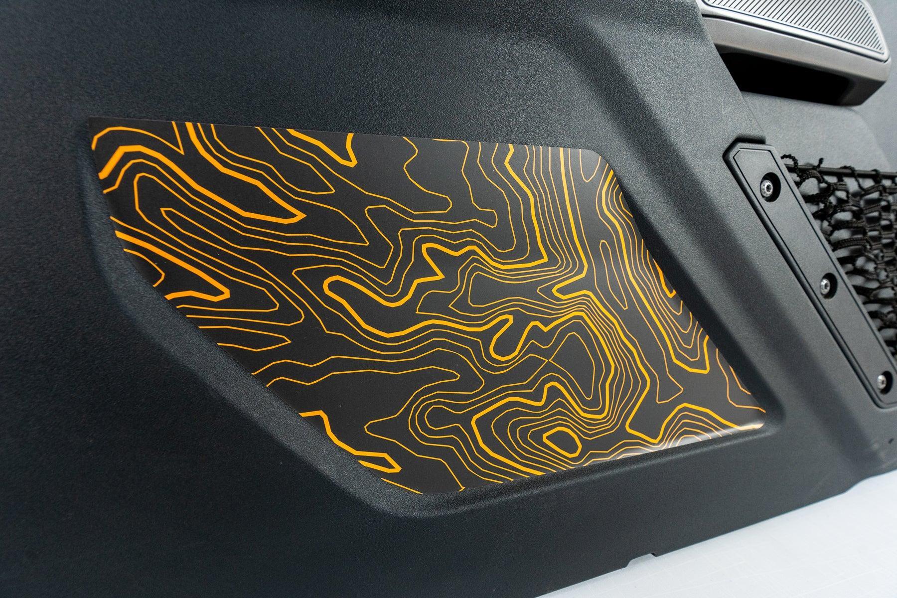Topo Interior Lower Door Card Insert Overlays (Printed Series) - 2021+ Bronco 2 Door