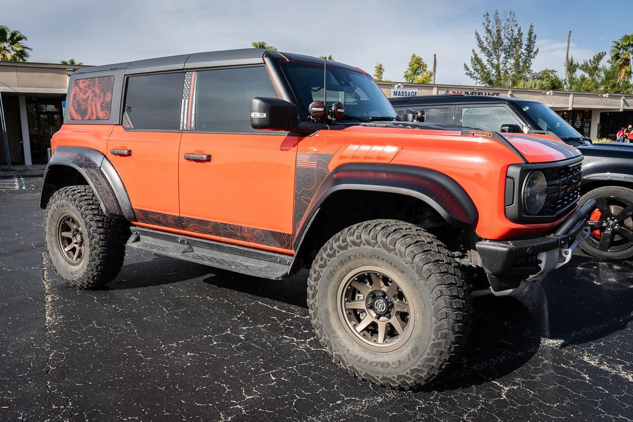 Topo Hardtop Side Window Overlays - 2021+ Bronco 4 Door