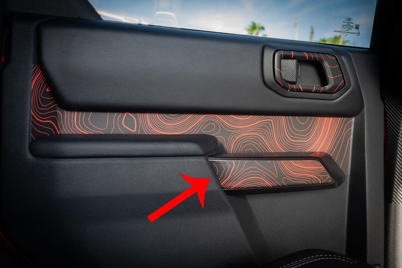Topo Interior Rear Door Grab Handle Overlay Kit (Printed Series) - 2021+ Bronco 4 Door