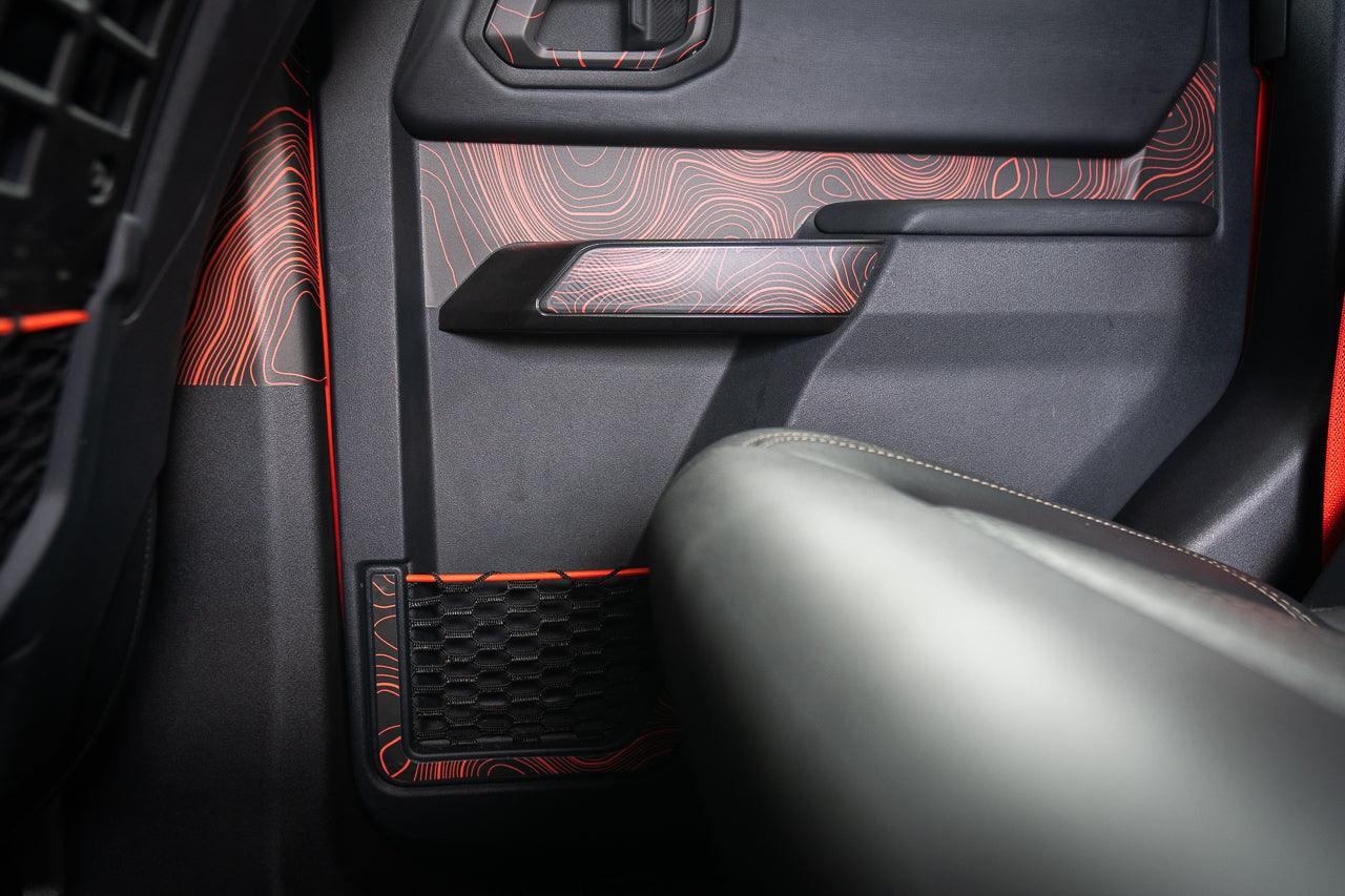 Topo Rear Door Net Trim Overlay Kit (Printed Series) - 2021+ Bronco