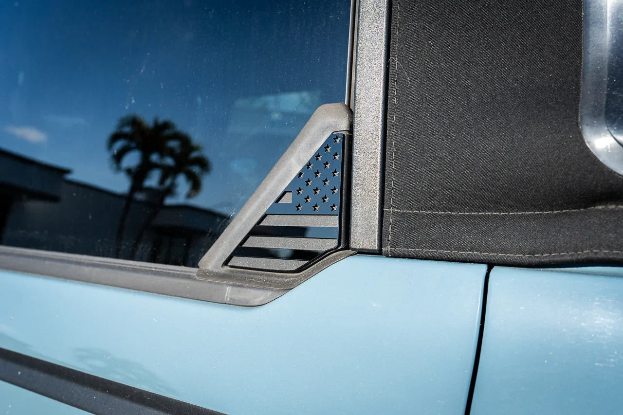 Acrylic Rear Triangle Flags - 2021+ Bronco