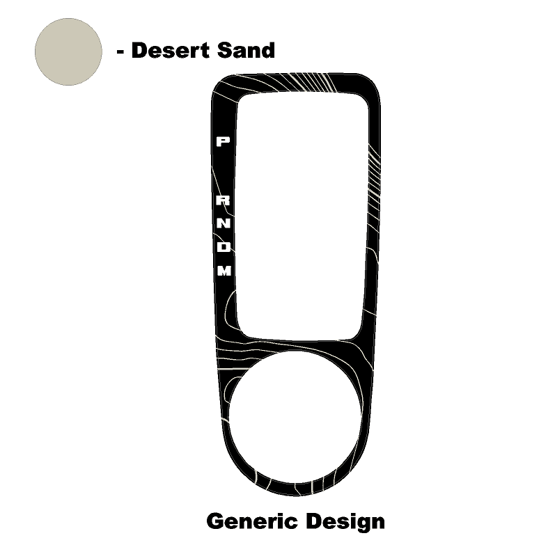 Topo Automatic Shifter Overlay (Printed Series) - 2021+ Bronco Automatic