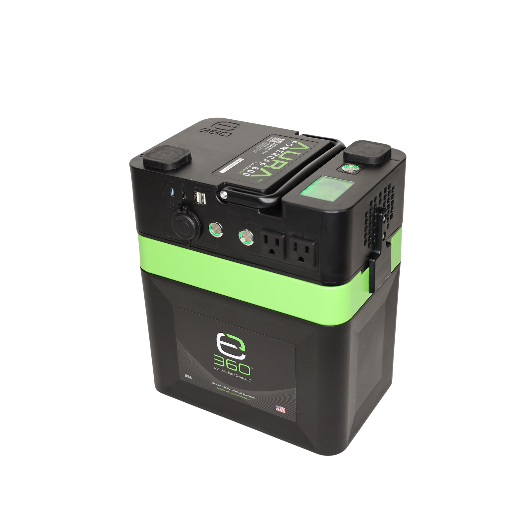 E360 AURA 600W Inverter for 12.8V Group 24 Batteries [A]