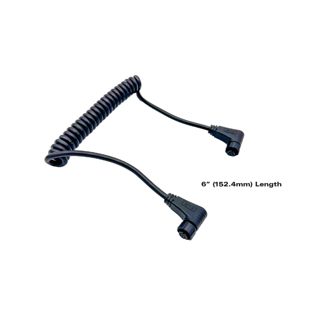 E360 CAN Bus Parallel Cable: 170mm Coiled Wire M12 Connector to M12 Connector [A]