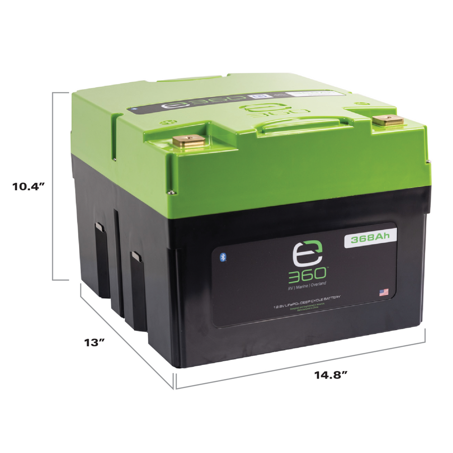 E360 12.8V 368Ah Extreme-Density LiFePO4 Deep Cycle Battery [C]