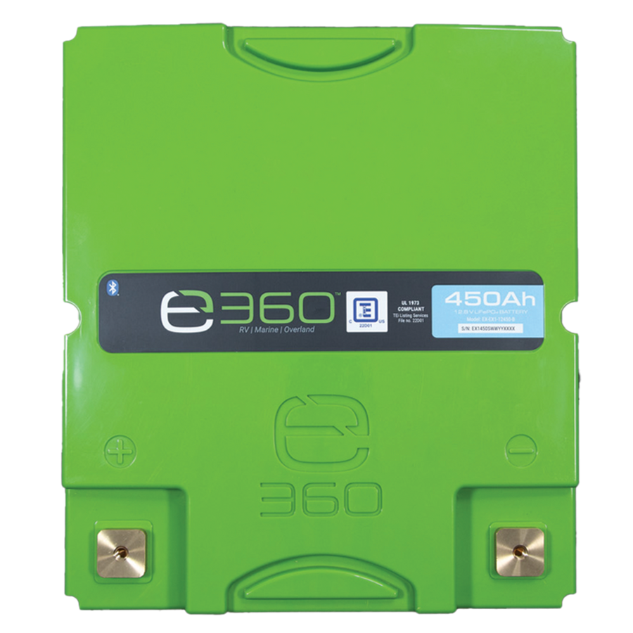 E360 12.8V 450Ah LiFePO4 Deep Cycle Battery with Bluetooth. [A]