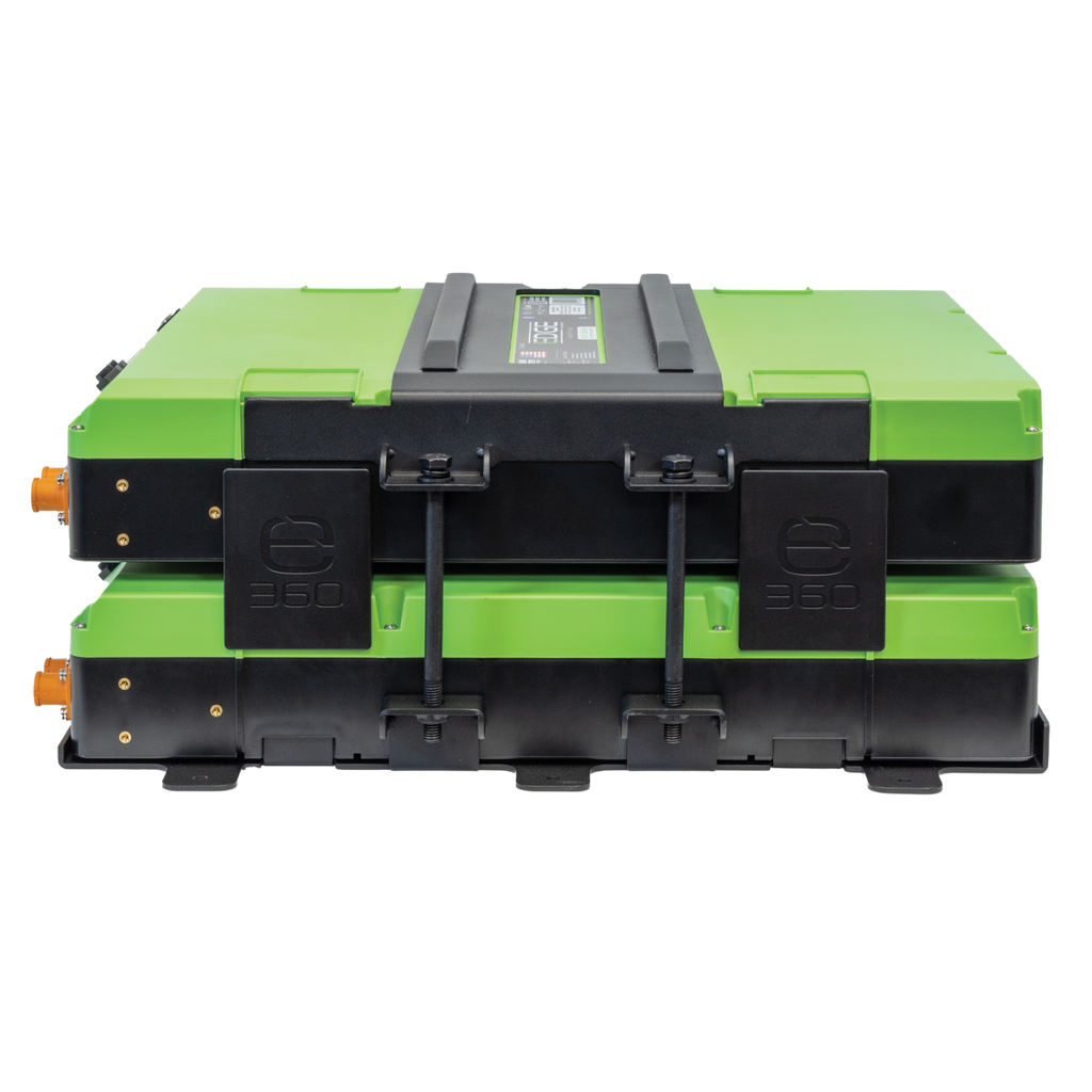 E360 EX2 2-Battery Tie Down Add-On Kit. Compatible with EX2 Edge series batteries. An EX2 base mounting kit is required for any Add-On kit. [A]