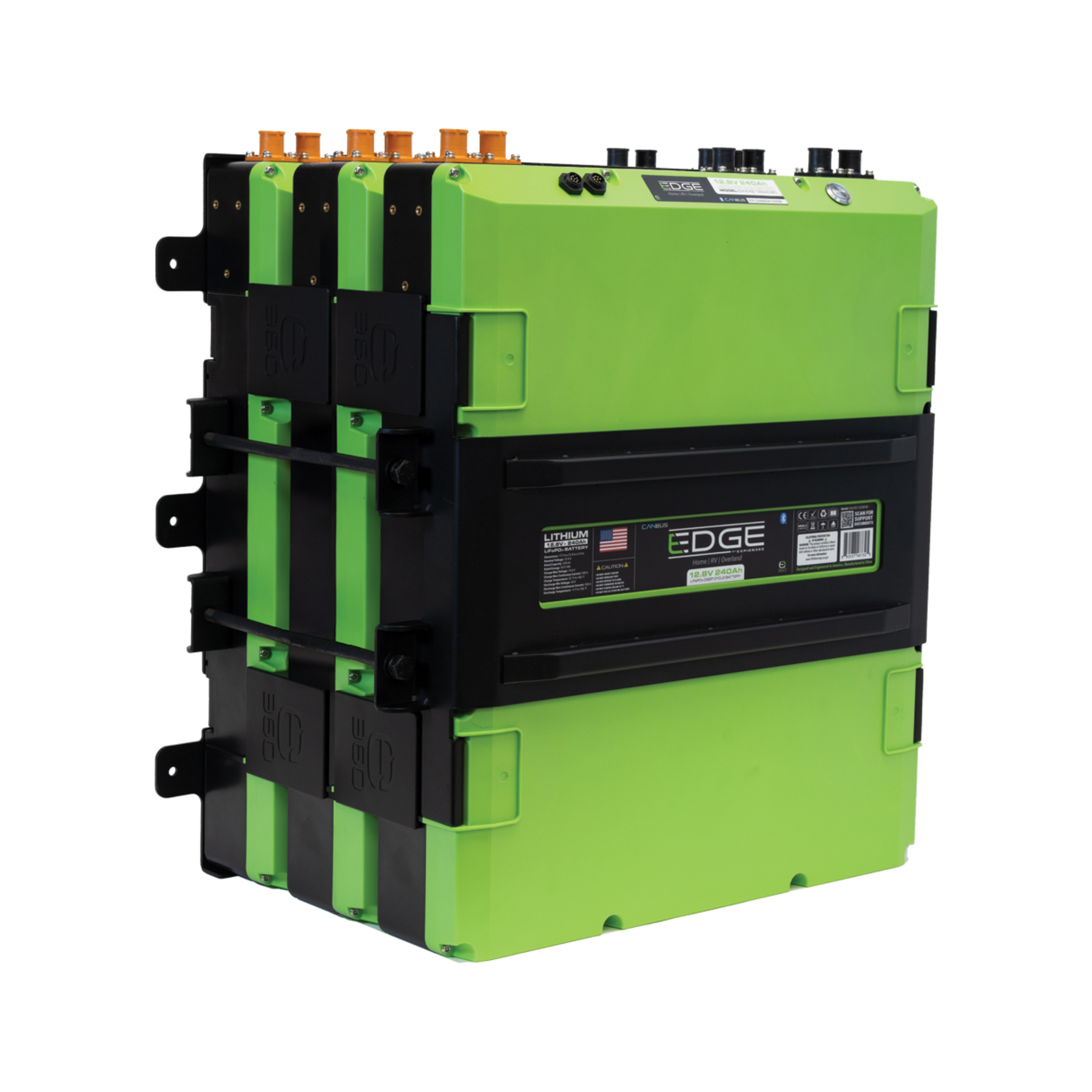 E360 EX2 3-Battery Tie Down Add-On Kit. Compatible with EX2 Edge series batteries. An EX2 base mounting kit is required for any Add-On kit. [A]