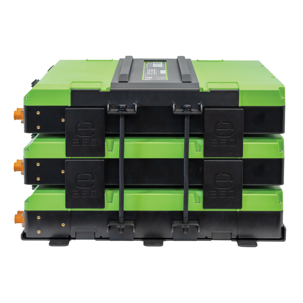 E360 EX2 3-Battery Tie Down Add-On Kit. Compatible with EX2 Edge series batteries. An EX2 base mounting kit is required for any Add-On kit. [A]