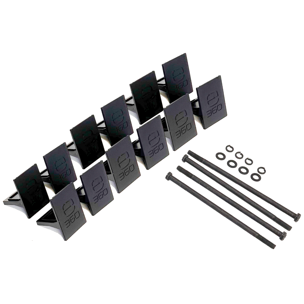 E360 EX2 4-Battery Tie Down Add-On Kit. Compatible with EX2 Edge series batteries. An EX2 base mounting kit is required for any Add-On kit. [A]