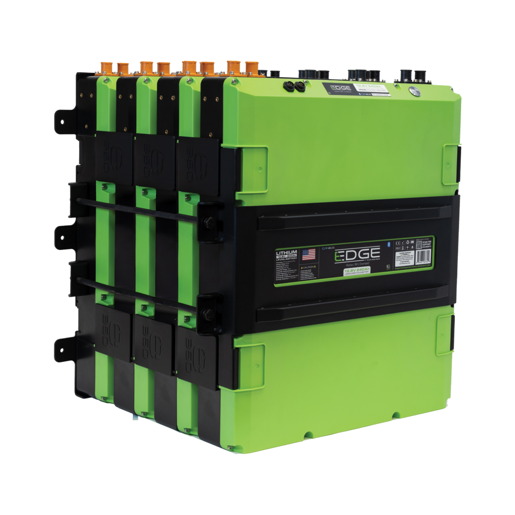 E360 EX2 4-Battery Tie Down Add-On Kit. Compatible with EX2 Edge series batteries. An EX2 base mounting kit is required for any Add-On kit. [A]