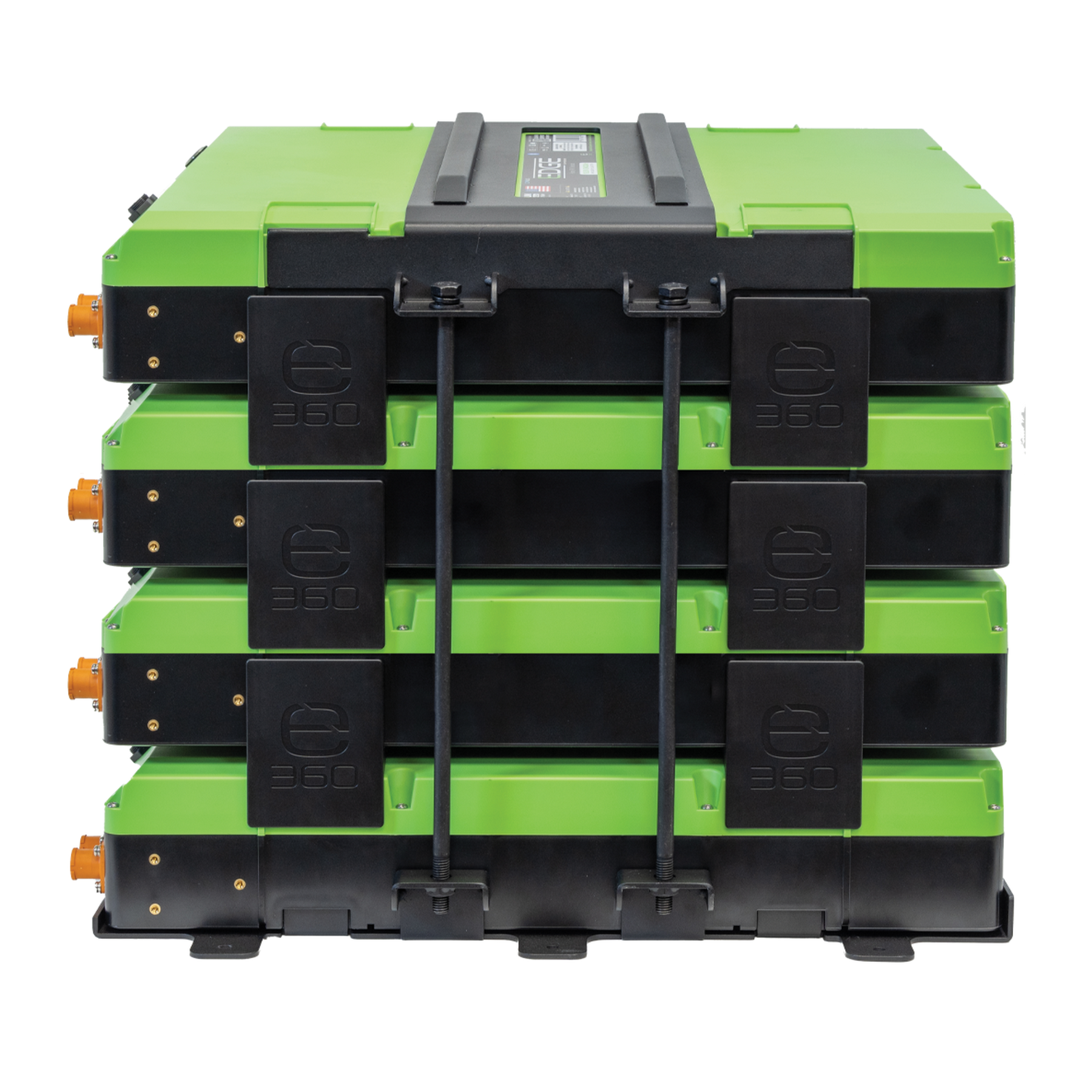 E360 EX2 4-Battery Tie Down Add-On Kit. Compatible with EX2 Edge series batteries. An EX2 base mounting kit is required for any Add-On kit. [A]