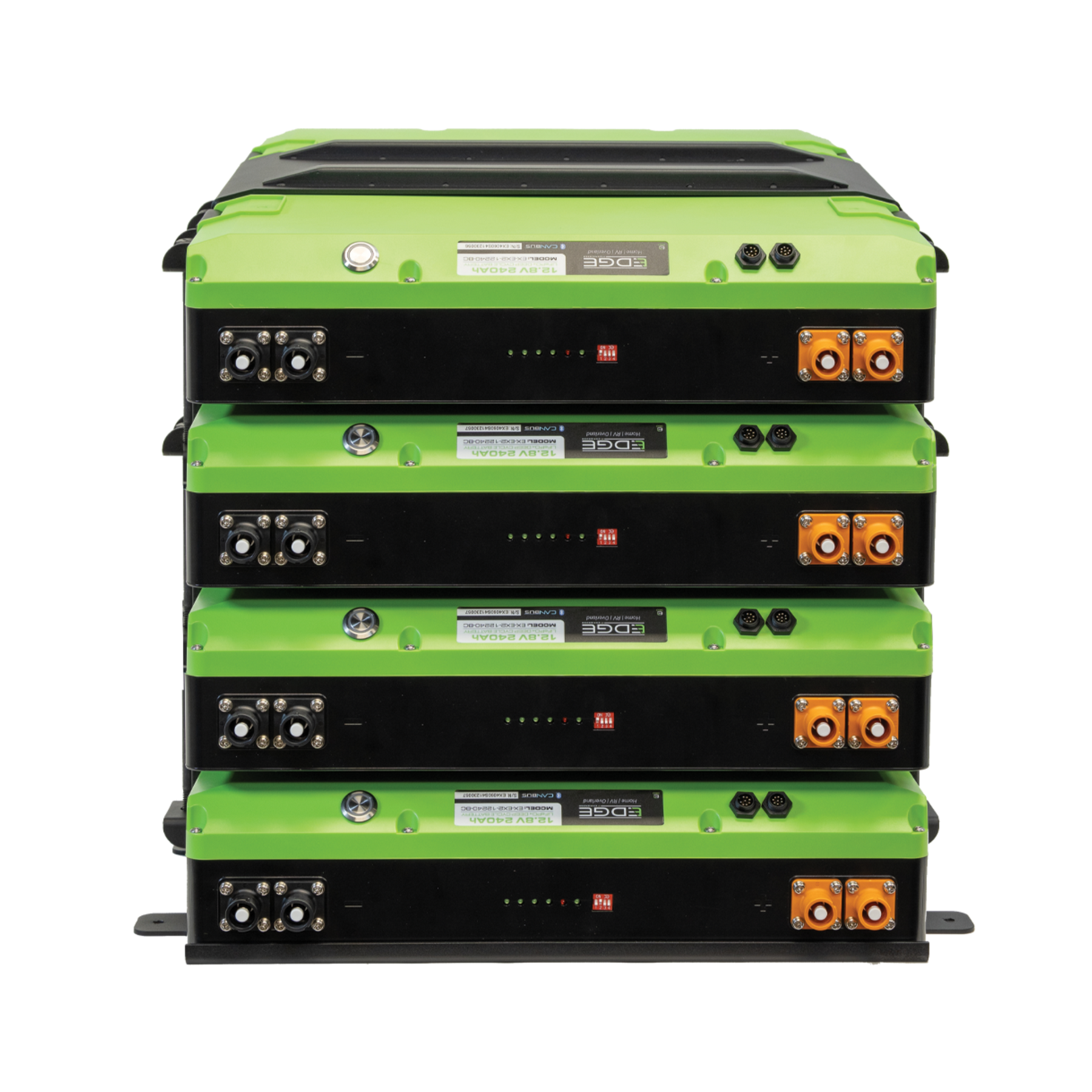 E360 EX2 4-Battery Tie Down Add-On Kit. Compatible with EX2 Edge series batteries. An EX2 base mounting kit is required for any Add-On kit. [A]
