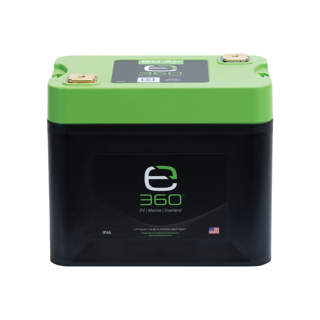 E360 12.8V 80Ah G24 High-Density LiFePO4 Deep Cycle Battery [B]