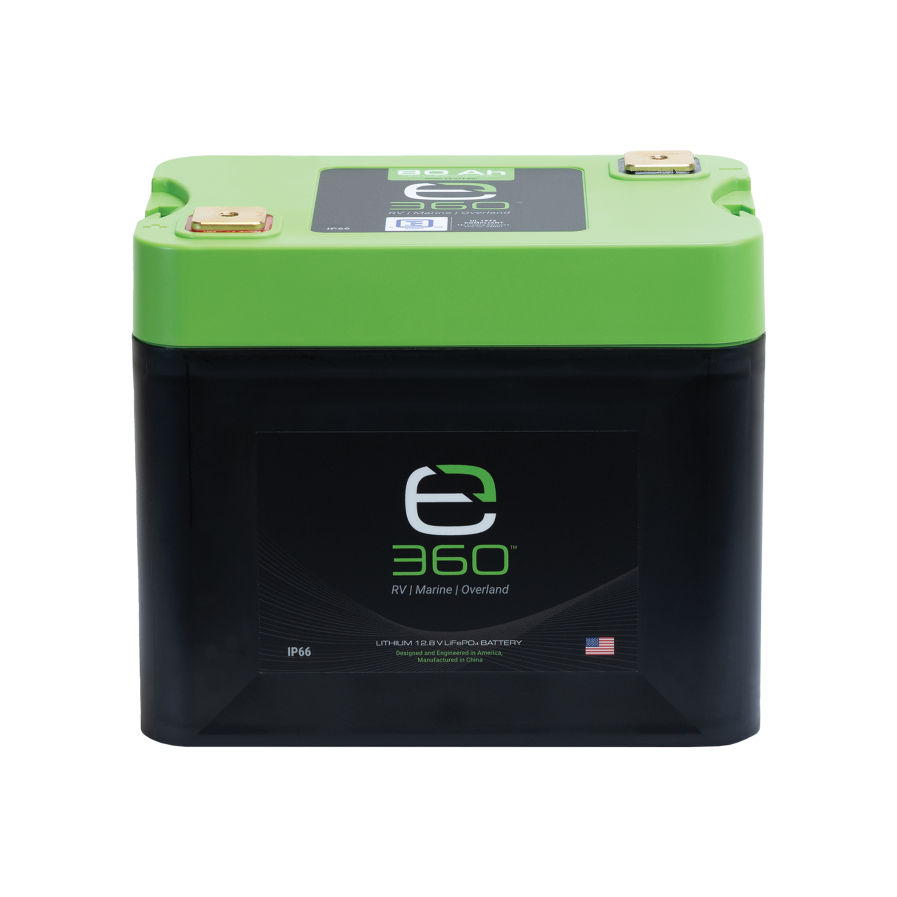 E360 12.8V 80Ah G24 High-Density LiFePO4 Deep Cycle Battery [B]