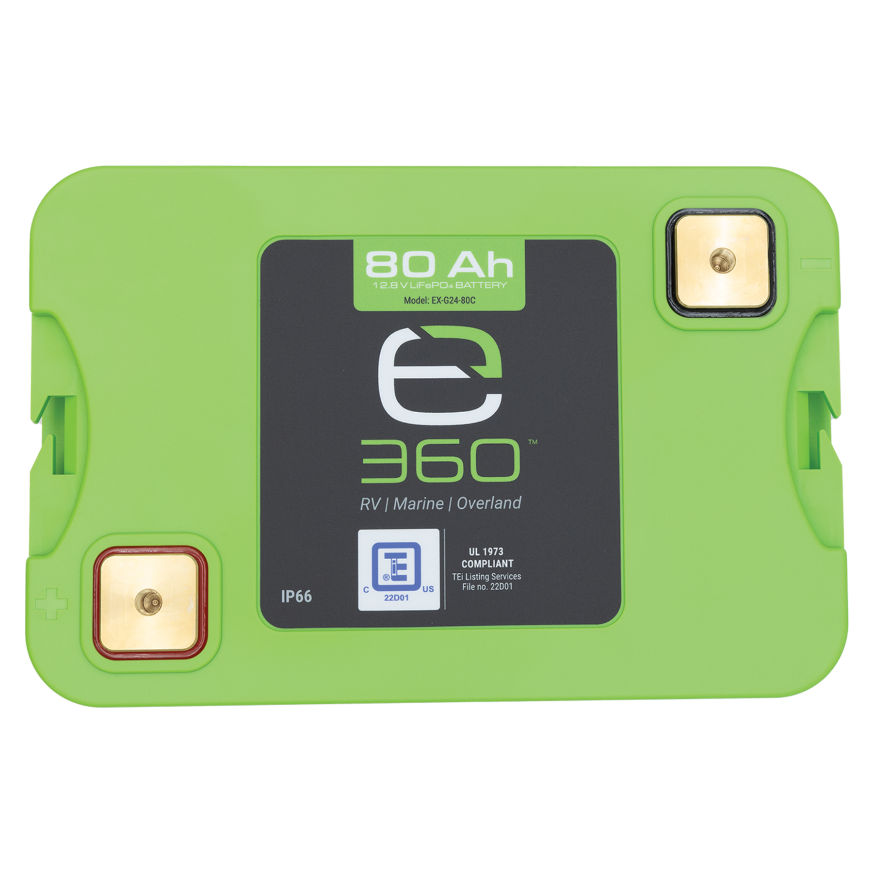 E360 12.8V 80Ah G24 High-Density LiFePO4 Deep Cycle Battery [B]