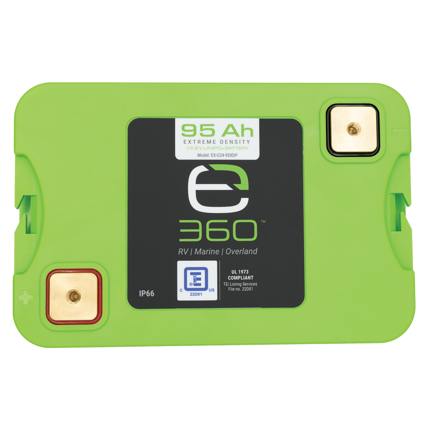 E360 12.8V 95Ah G24 Extreme-Density LiFePO4 Deep Cycle Battery [A]