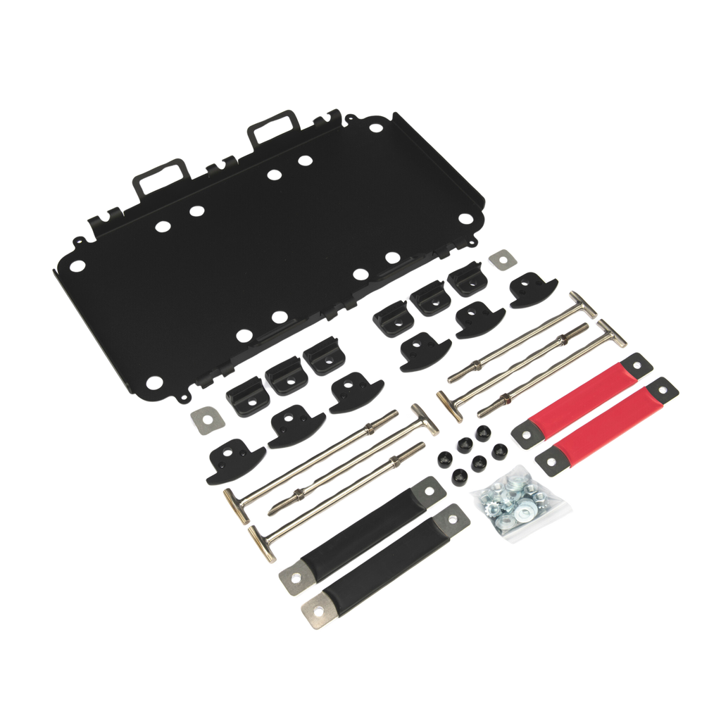 E360 Group 24 - 60, 80, 95 Ah Triple Tie Down Tray System with Two Sets of Bus Bars. [C]