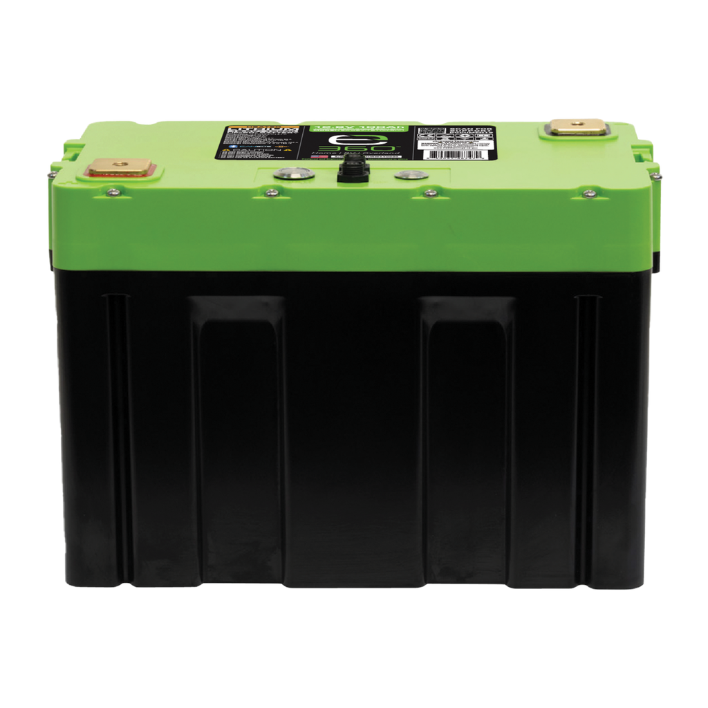 E360 Group 27 12V 102Ah Deep Cycle LiFePO4 Battery with Bluetooth, CAN Bus, and VHC (Vertical Heat Conduction) Internal Heating. [A]