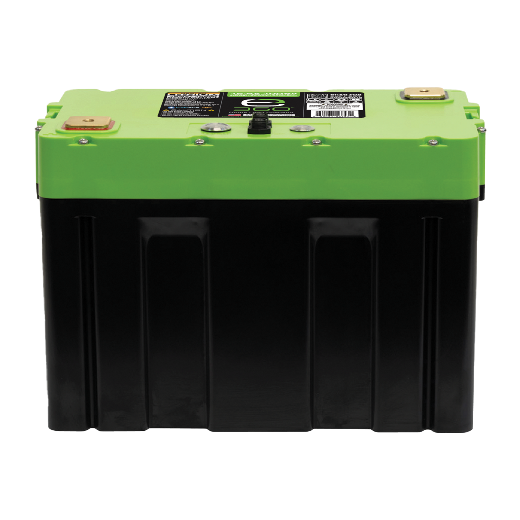 E360 Group 27 12V 102Ah Deep Cycle LiFePO4 Battery with Bluetooth, CAN Bus, and VHC (Vertical Heat Conduction) Internal Heating. [A]