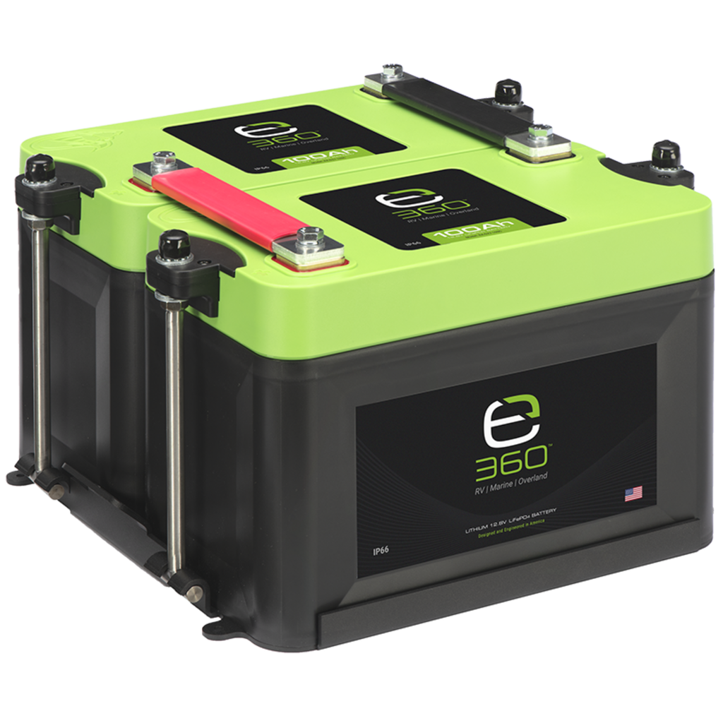 E360 Group 27 - 100, 120 Ah Dual Tie Down Tray System with One Set of Bus Bars. [C]
