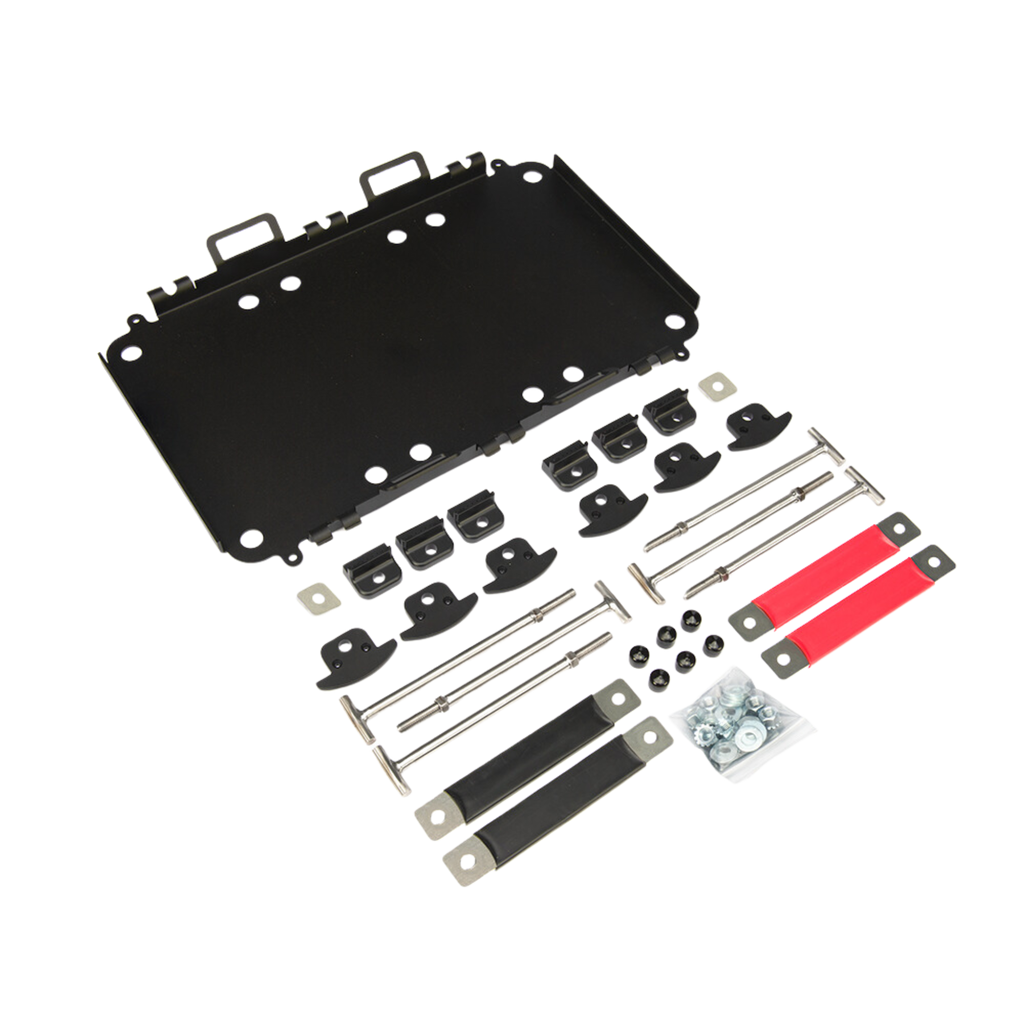 E360 Group 27 - 100, 120 Ah Triple Tie Down Tray System with Two Sets of Bus Bars. [C]