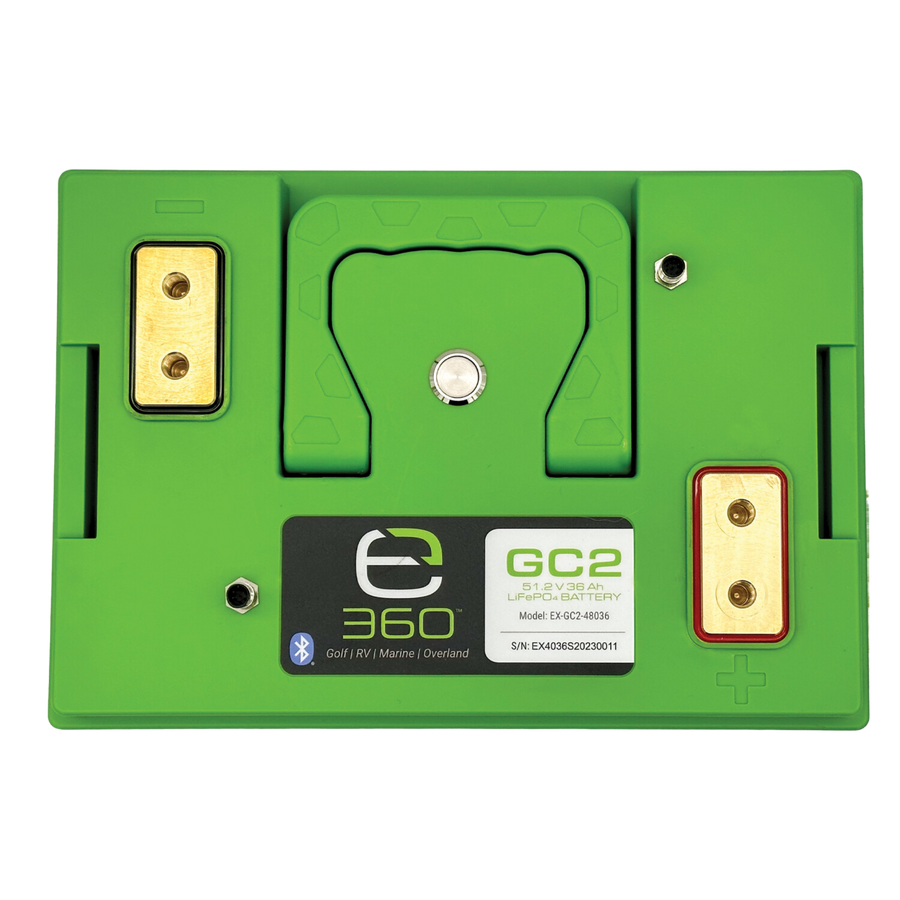 E360 51.2V 36Ah GC2 LiFePO4 Deep Cycle Battery. Includes Bluetooth and CAN Bus. [A]