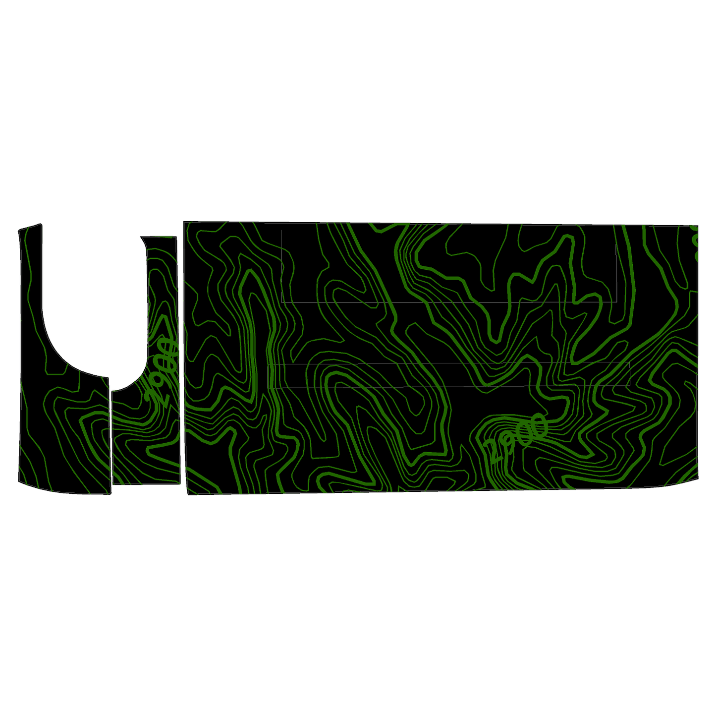 Topo 3 Piece Dash Kit (Printed Series) - 2021+ Bronco