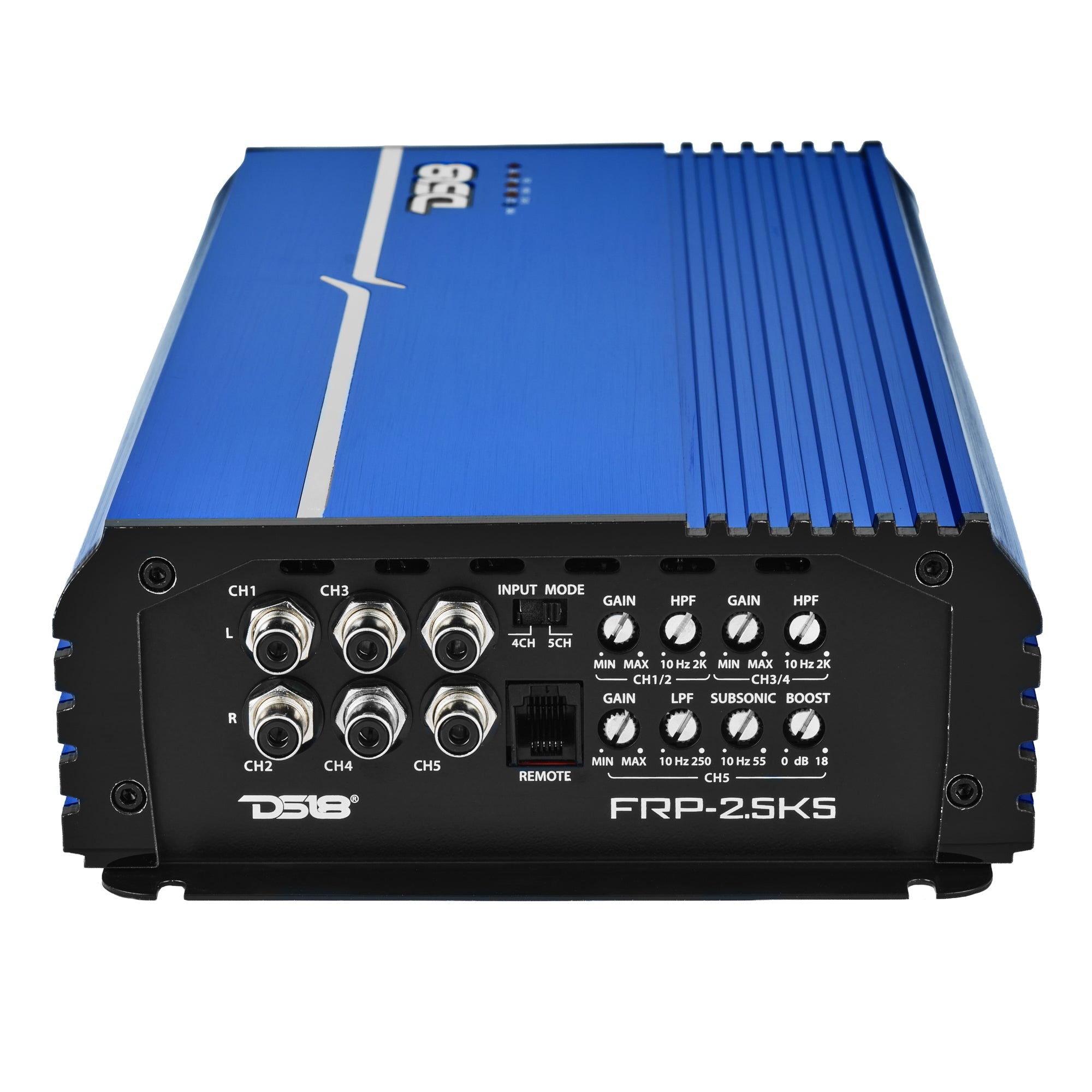 FRP Compact Full-Range Class D 5-Channel Amplifier – 250W x 4 + 1,200W Subwoofer Output