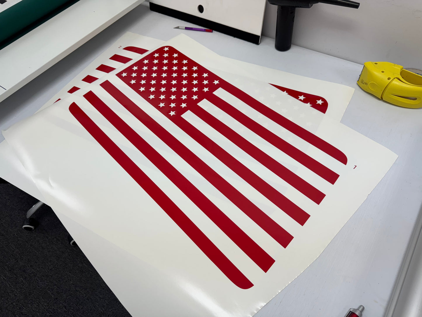 American Flag Rear Window Overlays - 2021+ Bronco 4 Door