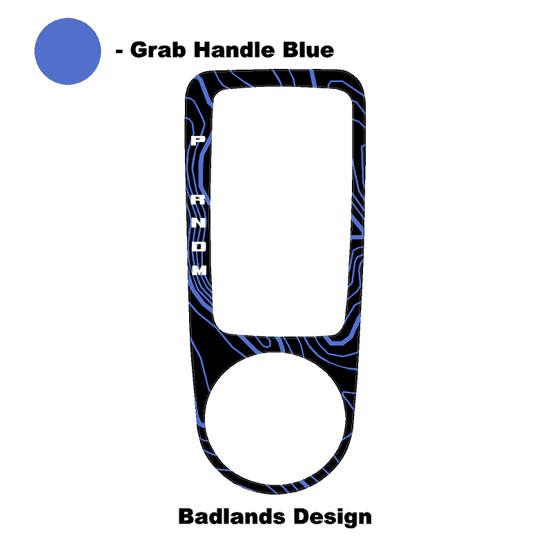 Topo Automatic Shifter Overlay (Printed Series) - 2021+ Bronco Automatic