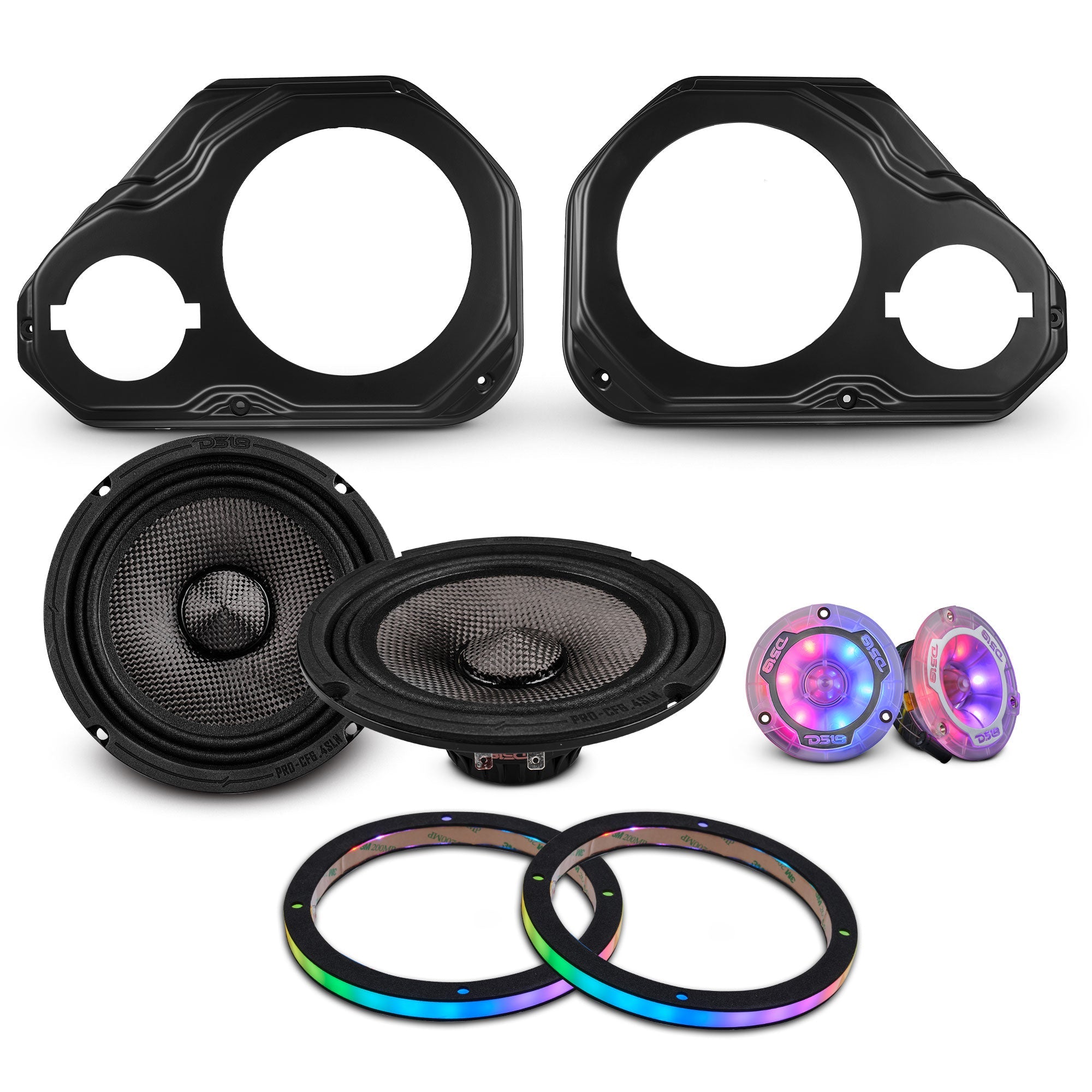 Jeep JL/JLU/JT Front Door Speaker Panels Package - Long Armrest