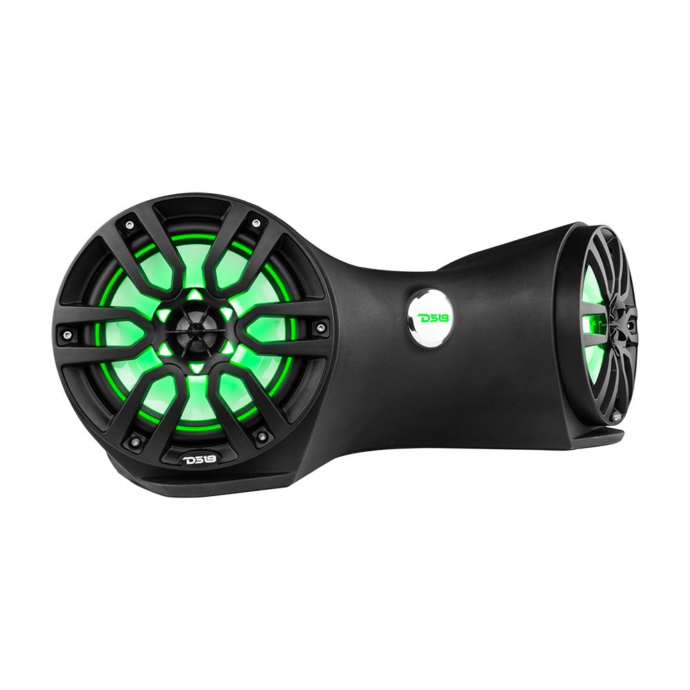 Extreme Sound System for ATVs - Loaded with 2 x 8" Coaxial Marine Speakers with RGB LED Lights