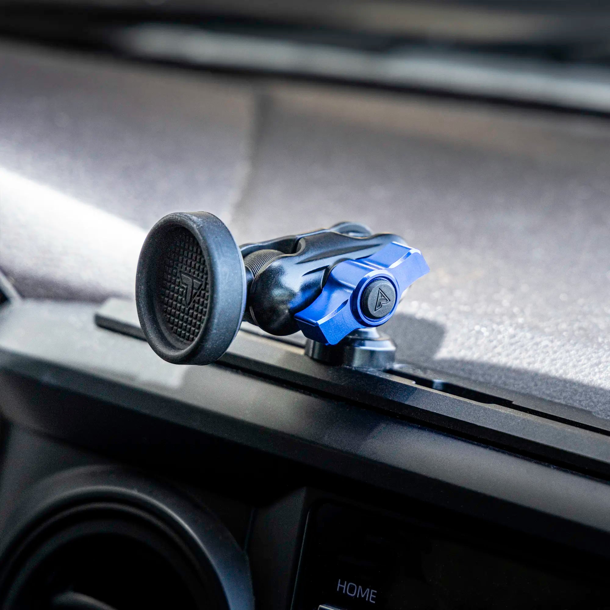 2016-2023 Toyota Tacoma Tackform Slim Track Dash Bracket With 20LITE Phone & Midland Magnetic CB Radio Mic Mounts