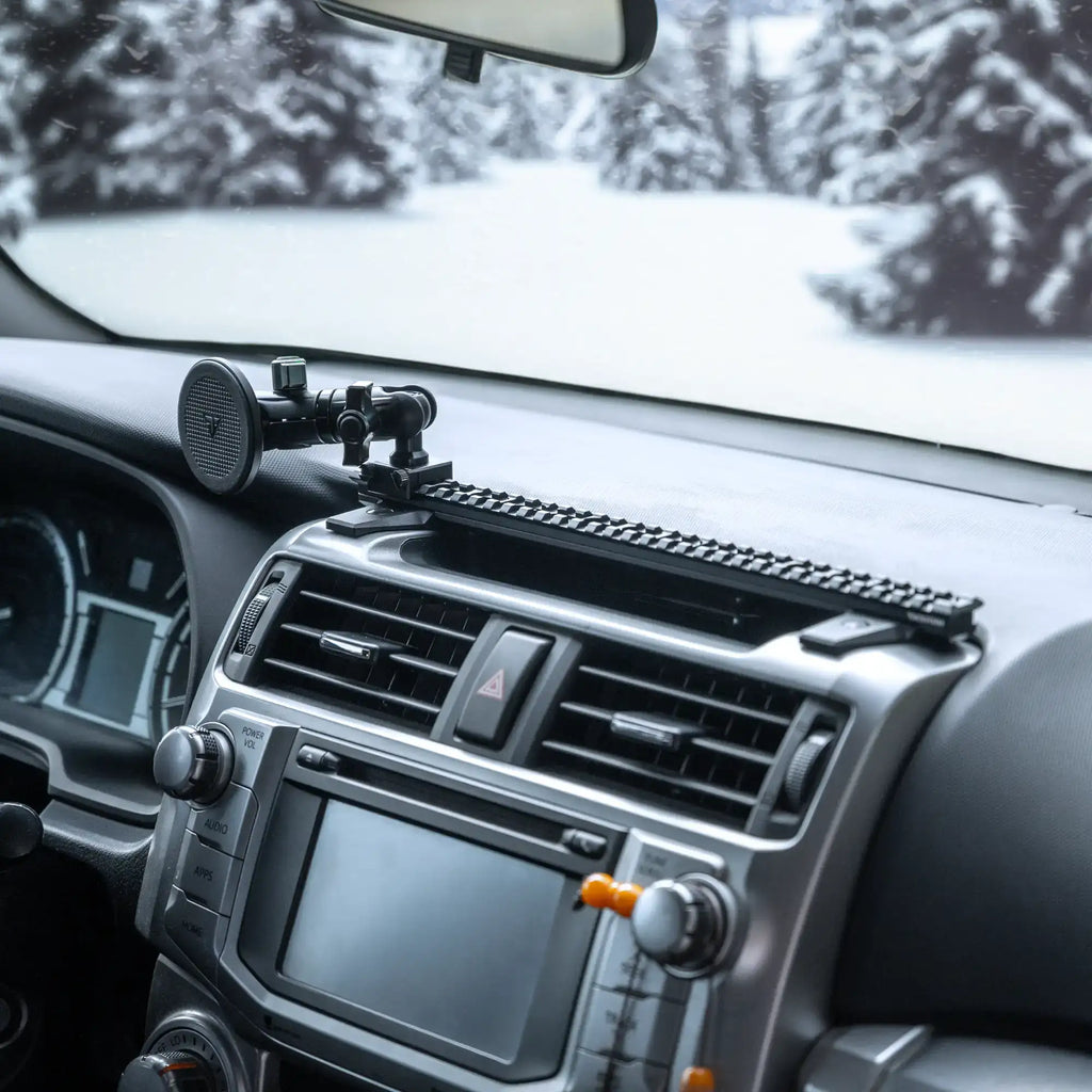 2010-2024 Toyota 4Runner Tackform Slim Track Dash Bracket With Dual 20LITE Phone Mounts
