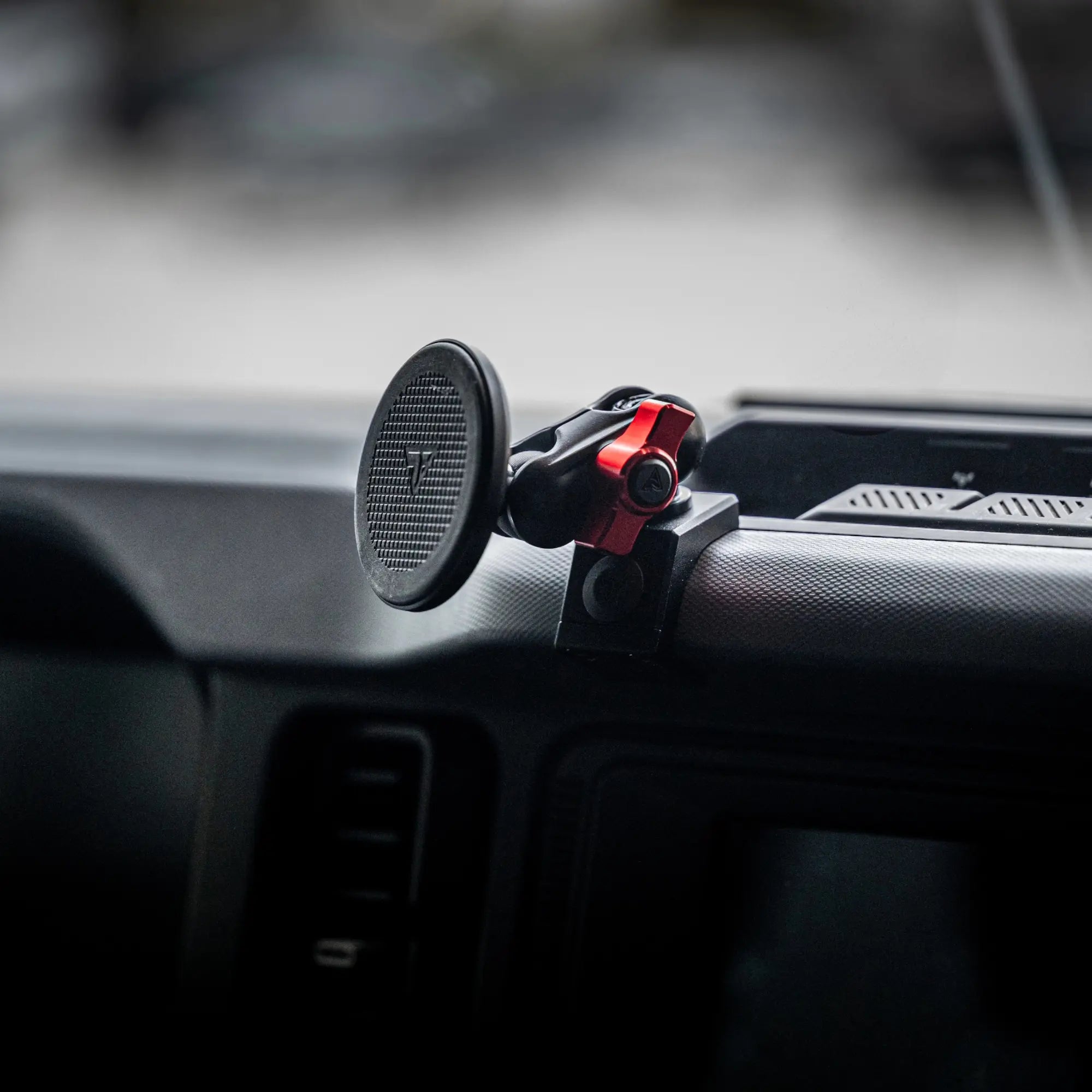 2021-2026 Ford Bronco LINK™ Qi2.2/MagSafe Charging & Cooling Phone Mount With Top Dash Clip | 2" Arm | 6th Generation | (NOT FOR LEATHERETTE STITCHED DASH)