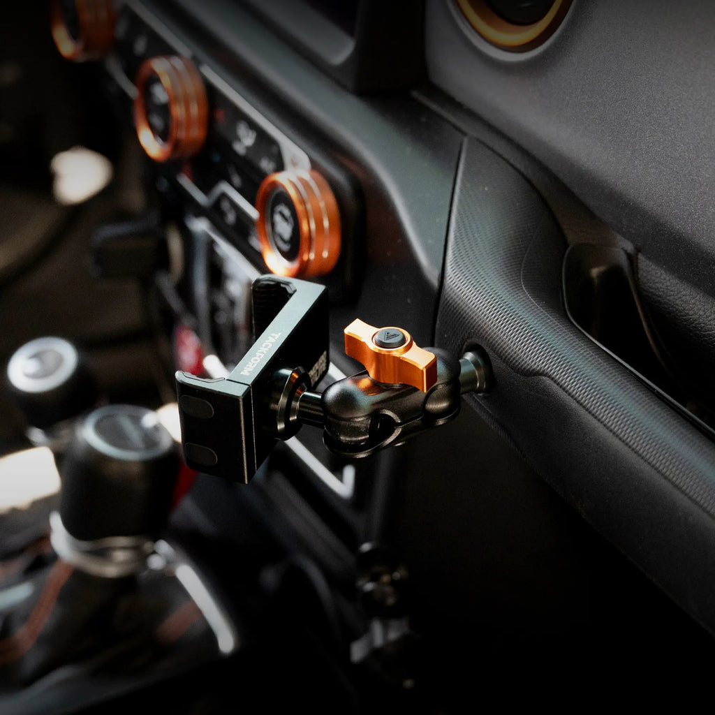 2018 - 2023 Jeep JL, Gladiator, and 4XE LINK™ Grab Bar Mount With Qi2.2/MagSafe Charging & Cooling Phone Holder | 2" Arm