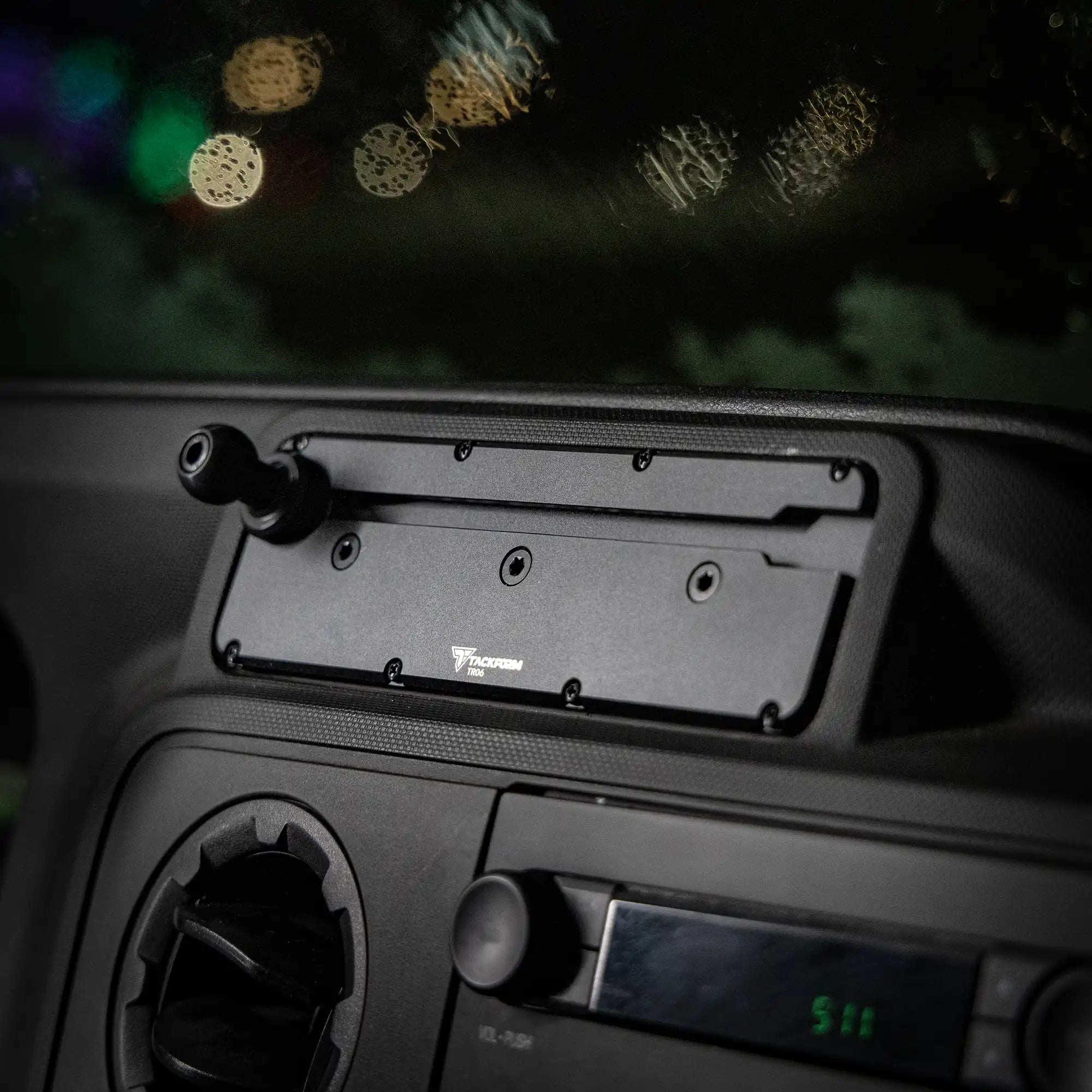 2009-2026 Ford E-Series Tackform Slim Track Dash Bracket With Dual 20LITE Phone Mounts