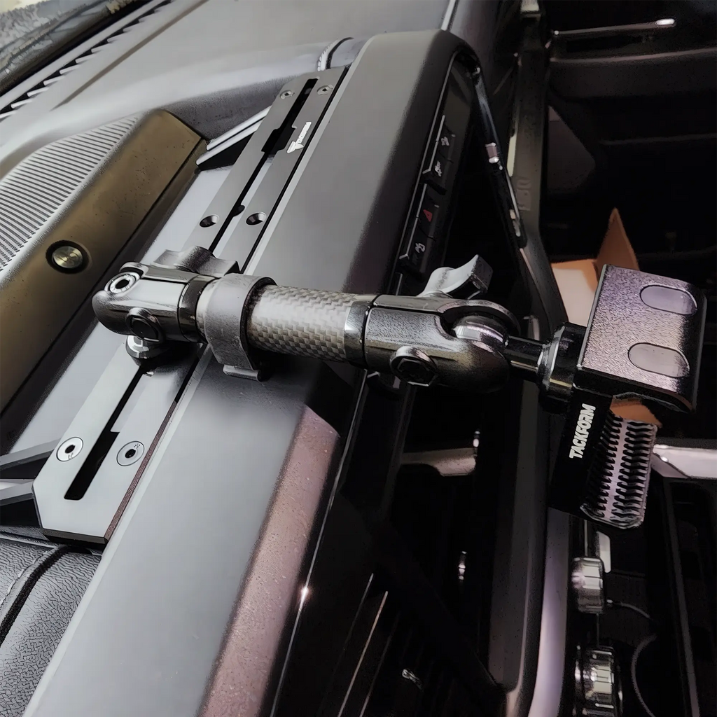 2023-2026 Ford Super Duty (F-250 Through F-600) Tackform Slim Track Dash Bracket With Dual 20LITE Phone Mounts