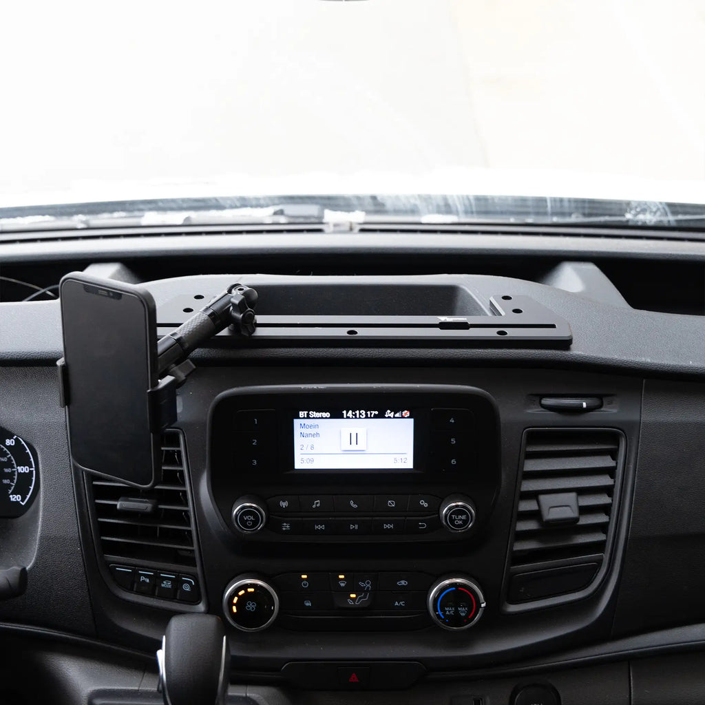 2020+ Ford Transit (Not Compatible With Transit Connect) Tackform Slim Track Dash Bracket With 20LITE Phone Mount