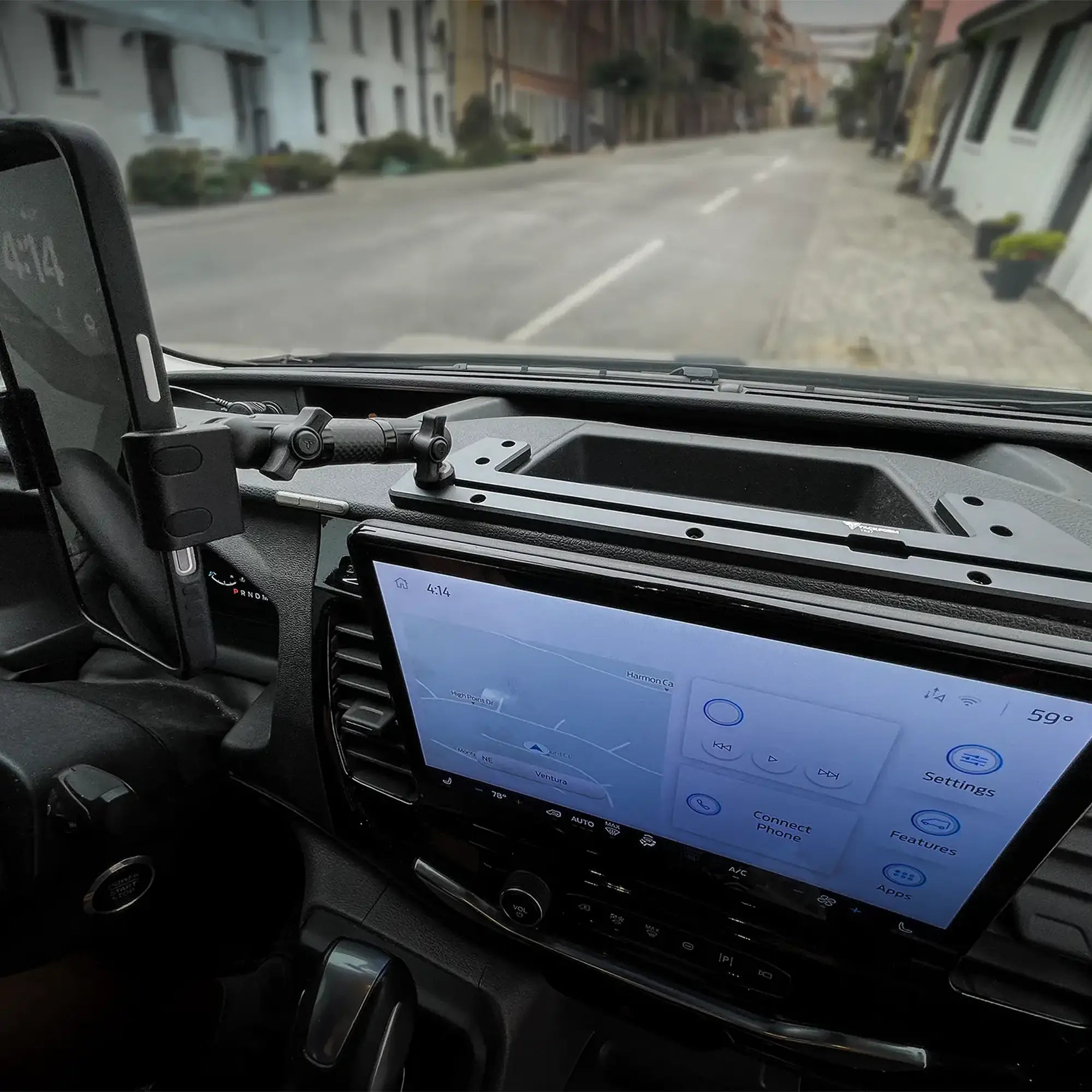 2020+ Ford Transit (Not Compatible With Transit Connect) Tackform Slim Track Dash Bracket With 20LITE Phone Mount
