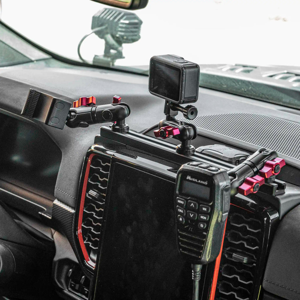 2024+ Ford Ranger Tackform Slim Track Dash Bracket With MagSafe Phone Mount