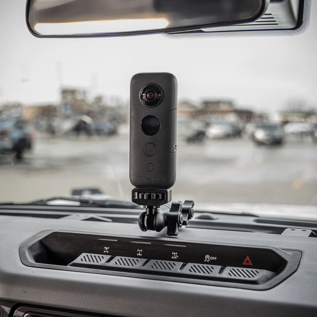 LINK™ Camera Mount | Accessory Ready Dash and Grab Handle Compatible | 2021+ Ford Bronco | 3.5" Arm