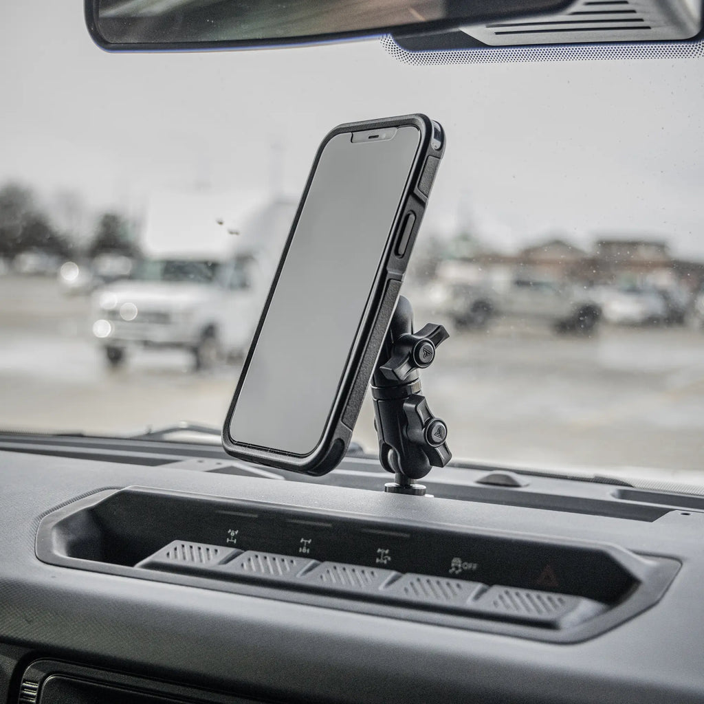 LINK™ MagSafe Phone Mount | Accessory Ready Dash and Grab Handle Compatible | 2021+ Ford Bronco | 3.5" Arm