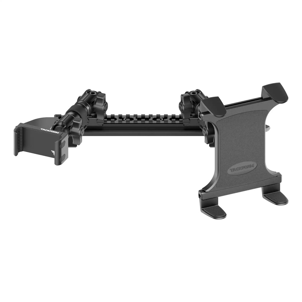 2021+ Ford F-150 (See Compatibility Info For Specific Year/Trim Fitment Details) Tackform Assault Track Picatinny Dash Bracket With 20LITE Phone & Tablet Mounts