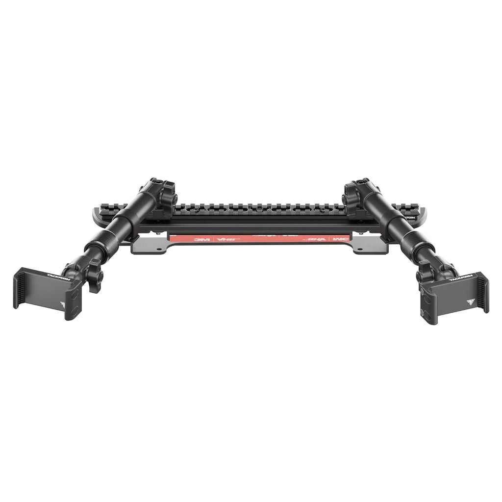 2024+ Ford F-150 (See Compatibility Info For Specific Year/Trim Fitment Details) Tackform Assault Track Picatinny Dash Bracket With Dual 20LITE Phone Mounts | Telescoping Arm